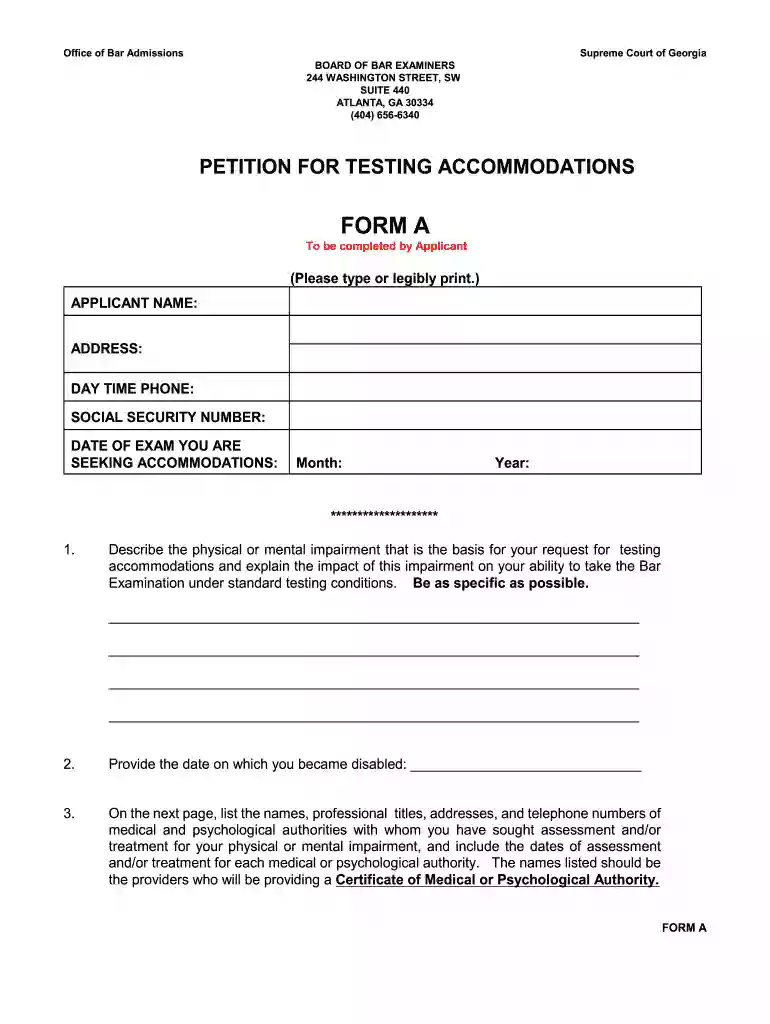 ga bar accommodations admissions Preview on Page 1