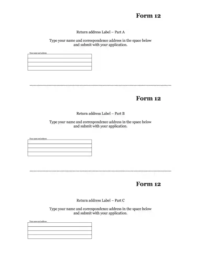 FORM 12 Preview on Page 1