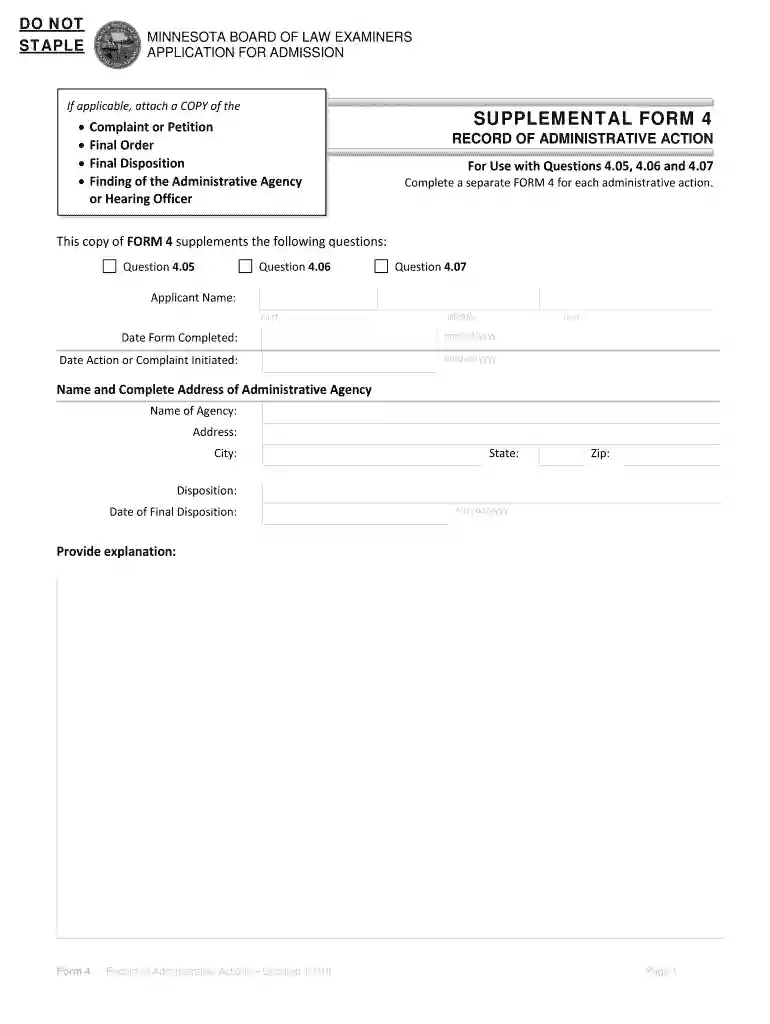 To be used with Questions 4 - Minnesota State Board of Law ... Preview on Page 1