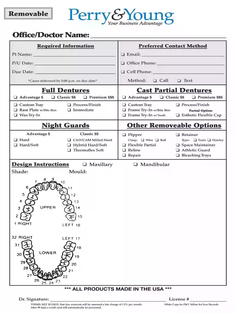 Removable Rx Form Preview on Page 1