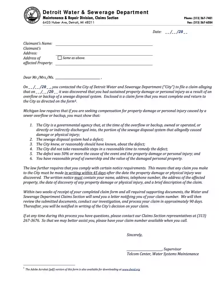 water department online application Preview on Page 1