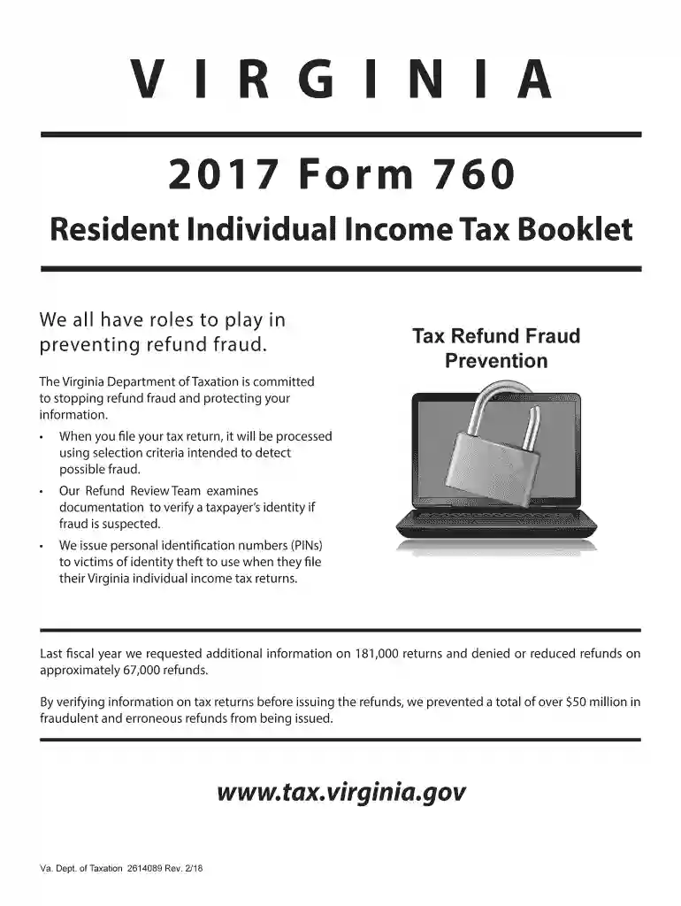 Virginia 760 fillable 2010 2017 form Preview on Page 1