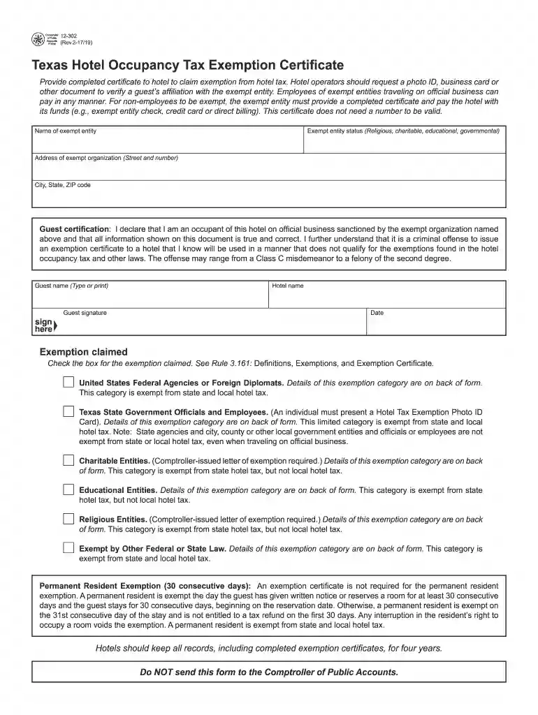 tax exempt form texas Preview on Page 1