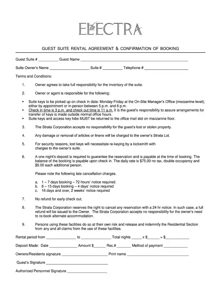 guest agreement template Preview on Page 1