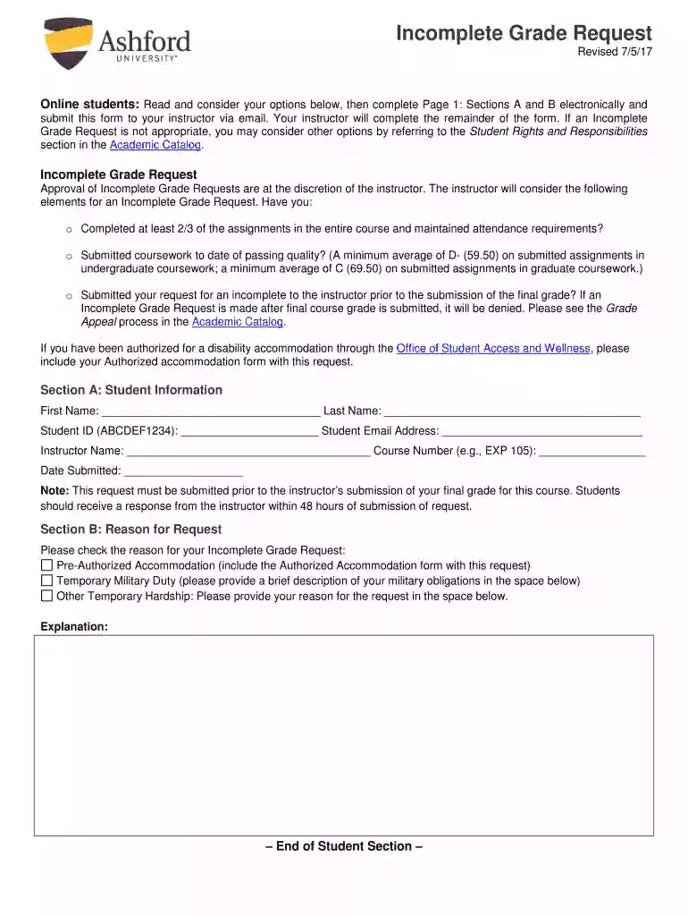 ashford student portal Preview on Page 1