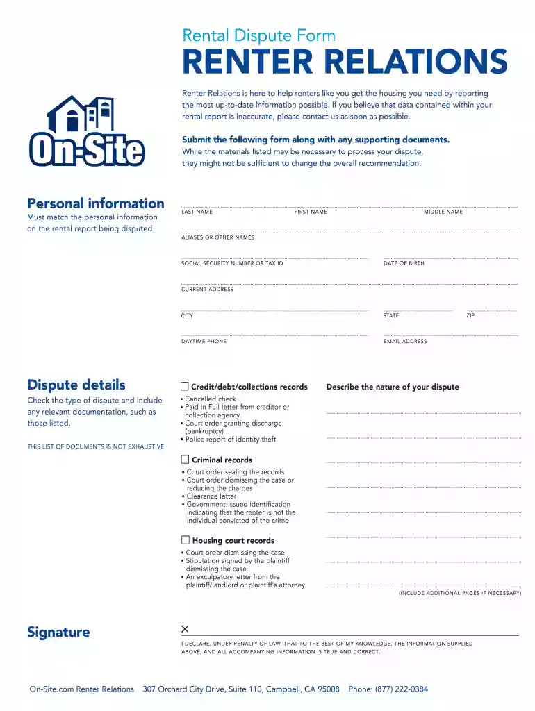 on site rental report Preview on Page 1