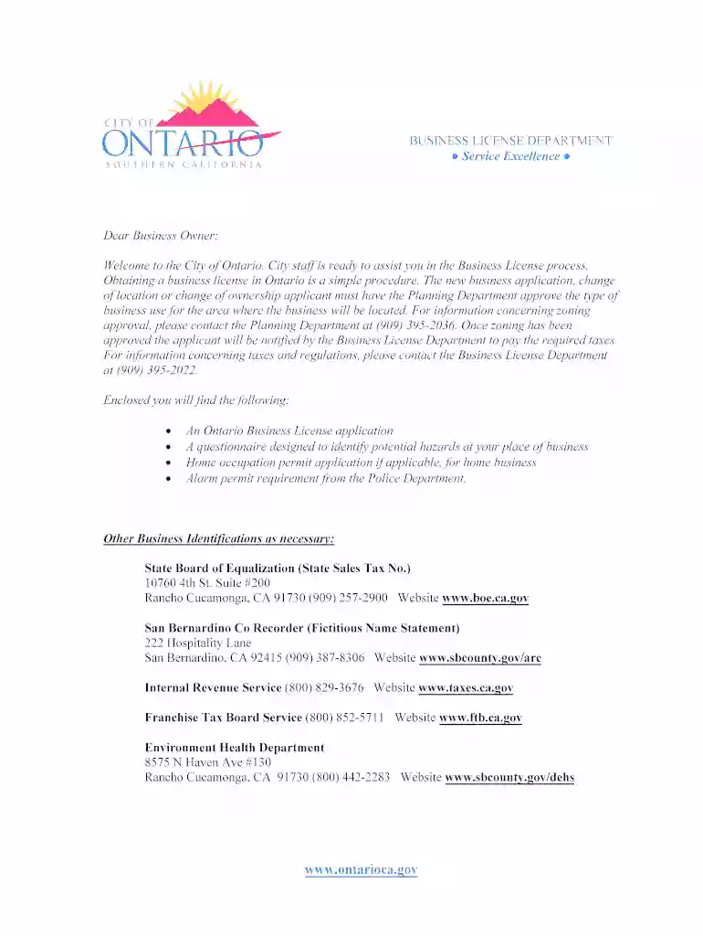 City staff is ready to assist you in the Business License process Preview on Page 1