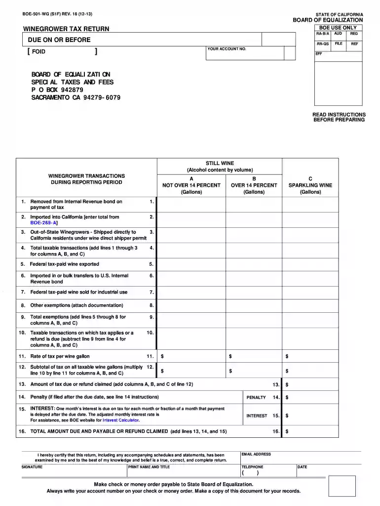 California Buyer's Guide to Tax - Board of Equalization Preview on Page 1