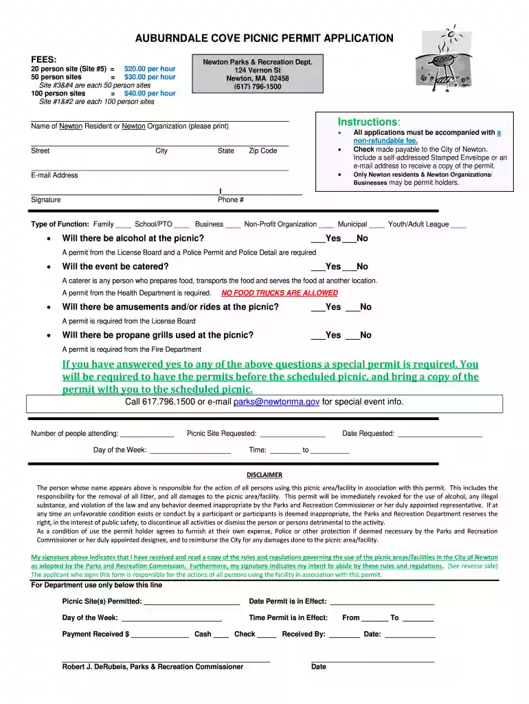 application for picnic Preview on Page 1