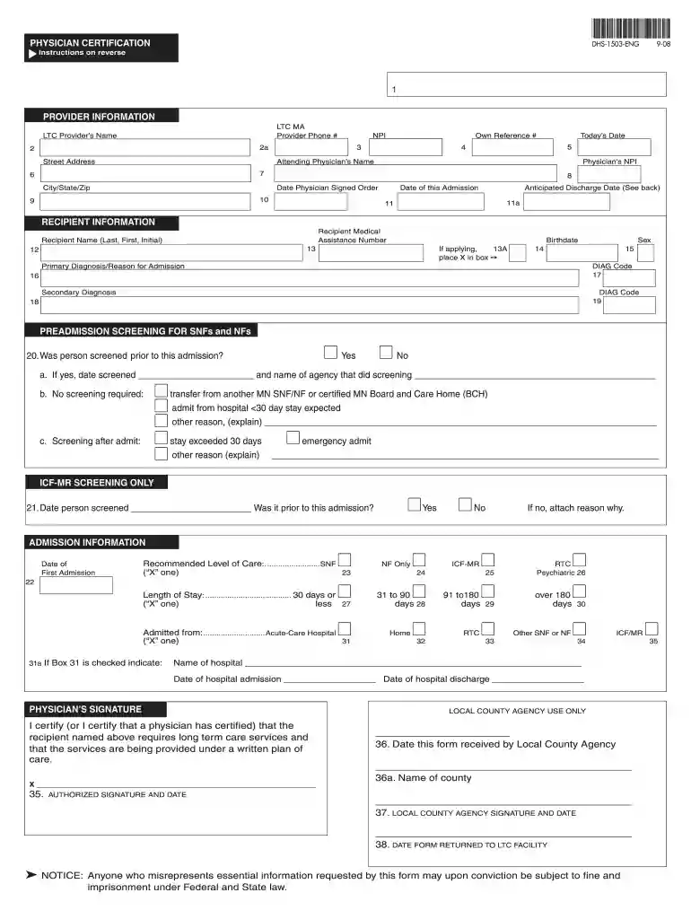 dhs 1503 Preview on Page 1