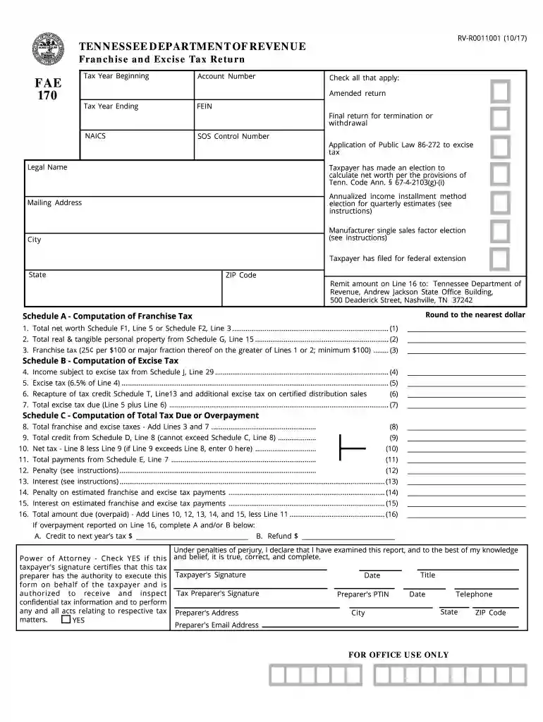 tn form fae 170 instructions 2022 Preview on Page 1