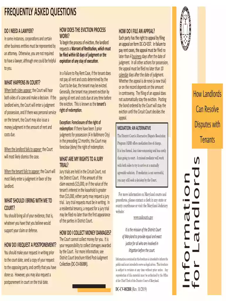 FREQUENTLY ASKED QUESTIONS - mdcourts.gov Preview on Page 1
