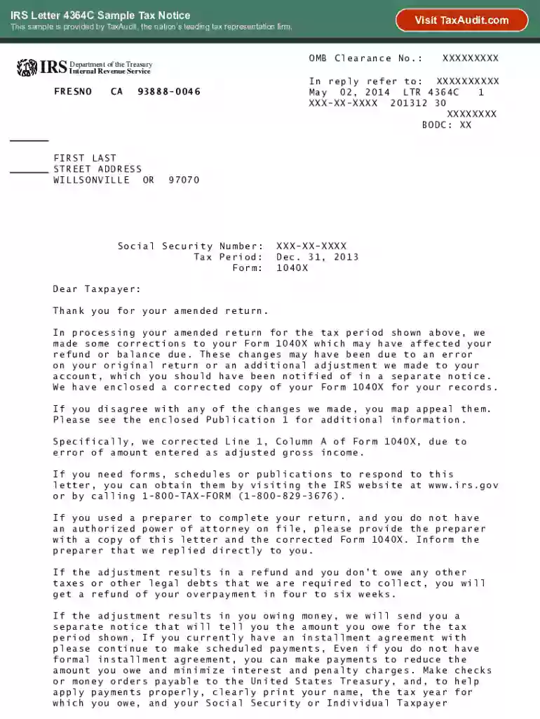 letter sample tax notice Preview on Page 1