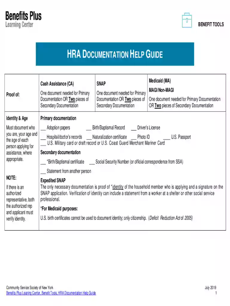 HRA DOCUMENTATION GUIDE - Amazon Web Preview on Page 1