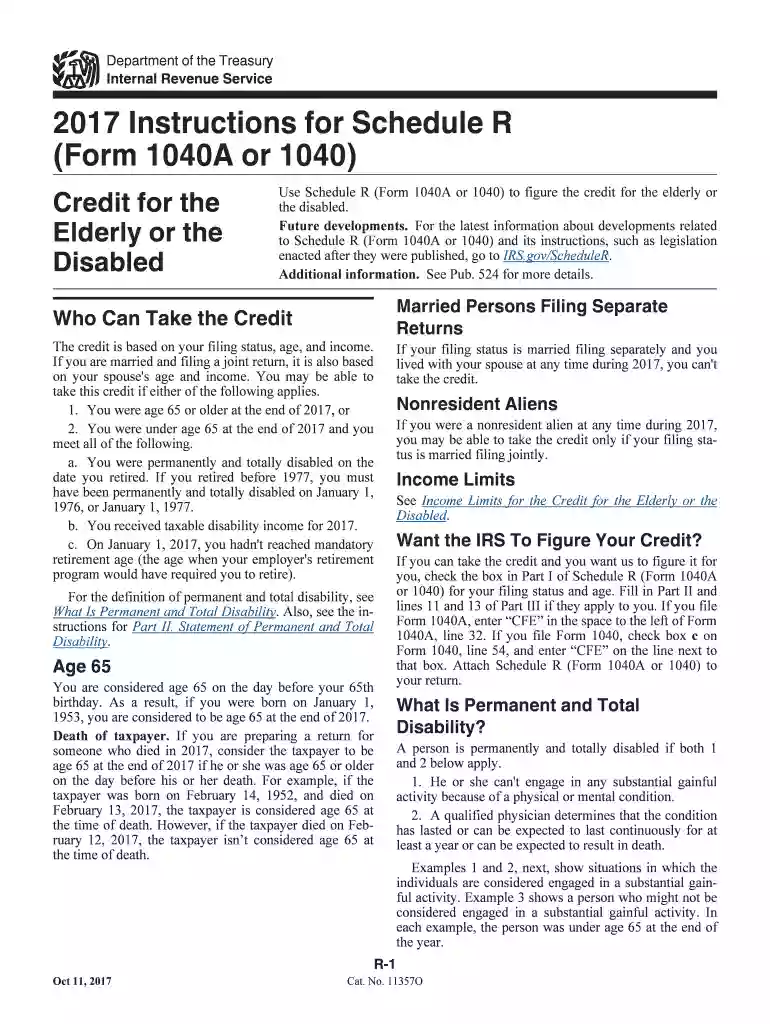 1040a instructions 2017 Preview on Page 1