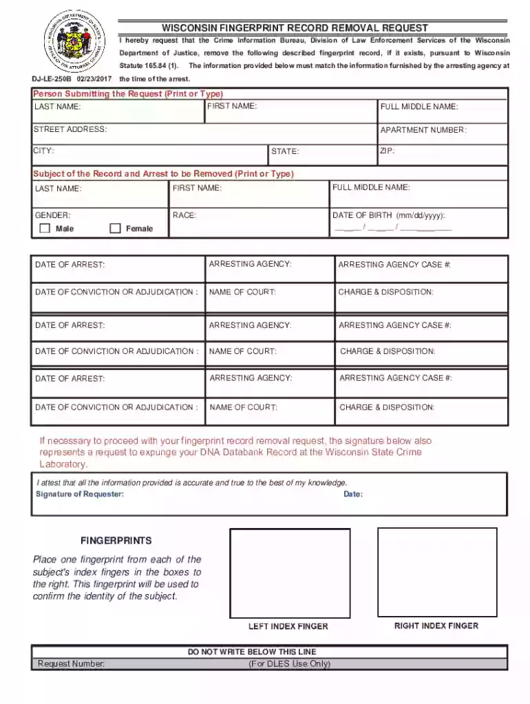 wisconsin fingerprint removal Preview on Page 1
