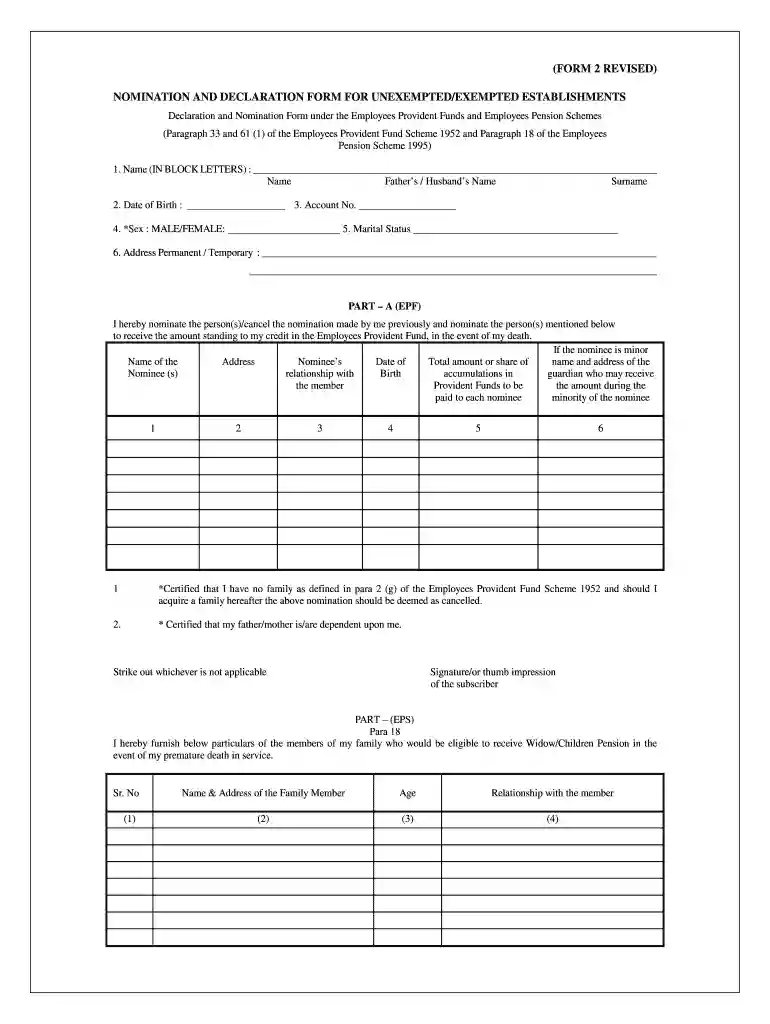 nomination declaration Preview on Page 1