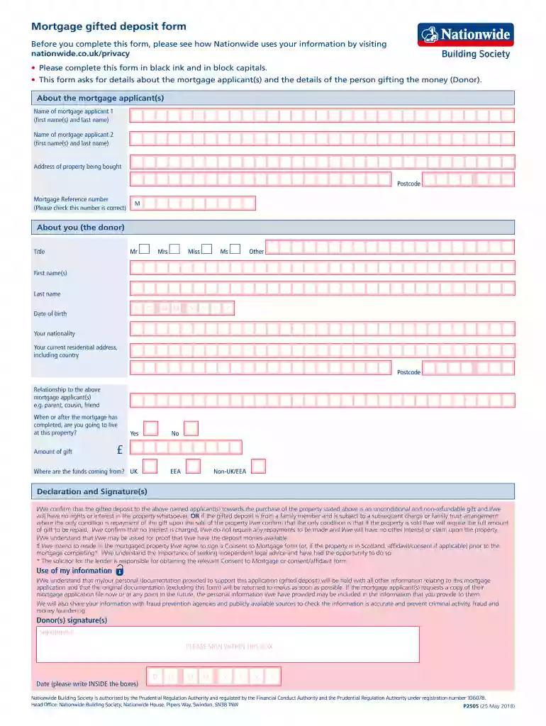 gifted deposit letter template uk Preview on Page 1