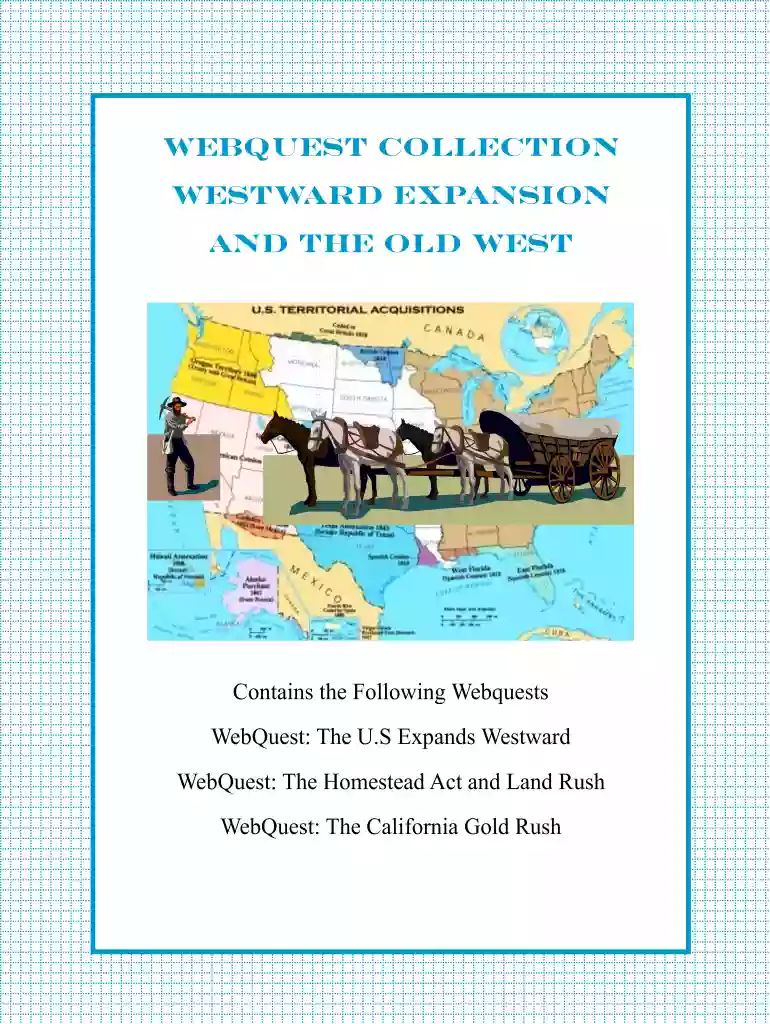 westward expansion webquest Preview on Page 1