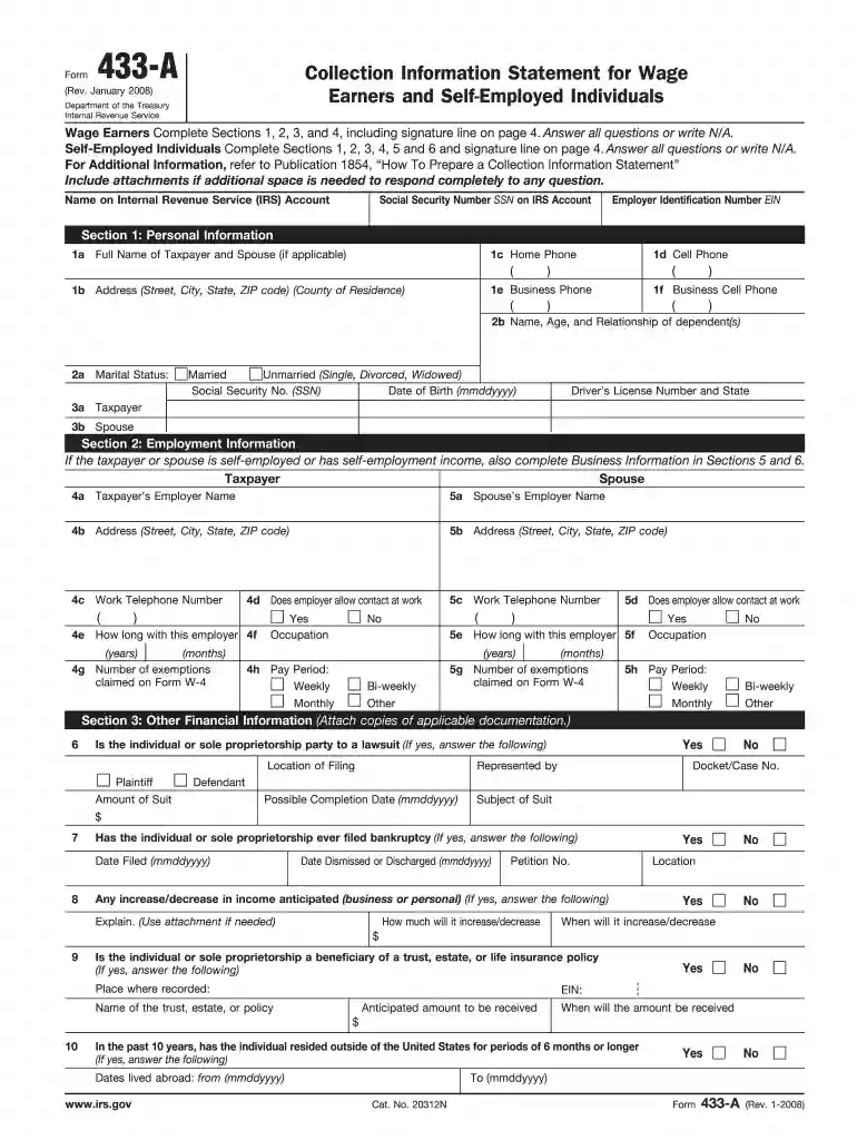 433a form irs Preview on Page 1