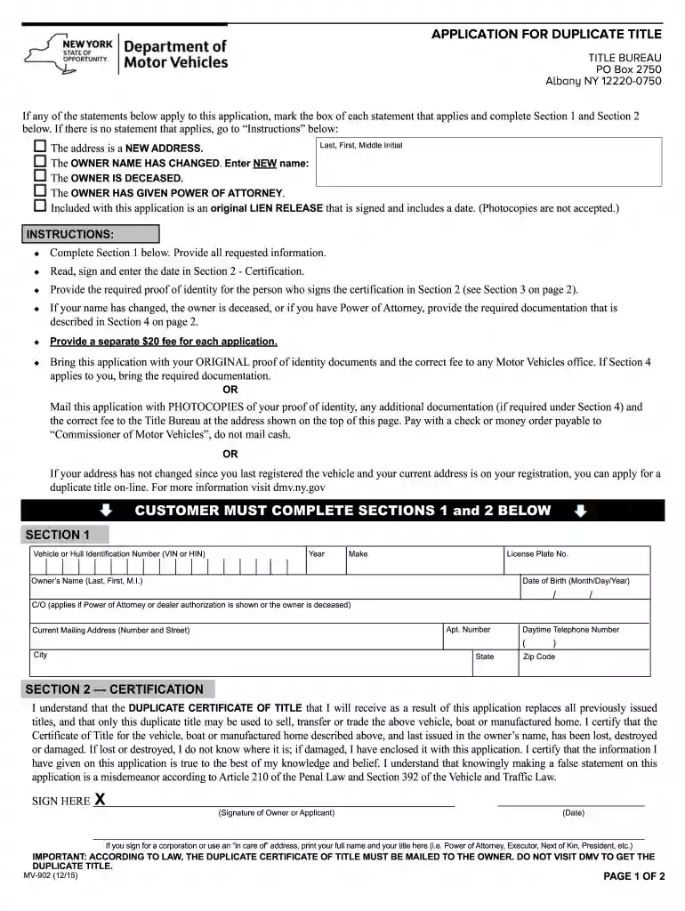 ny title status Preview on Page 1