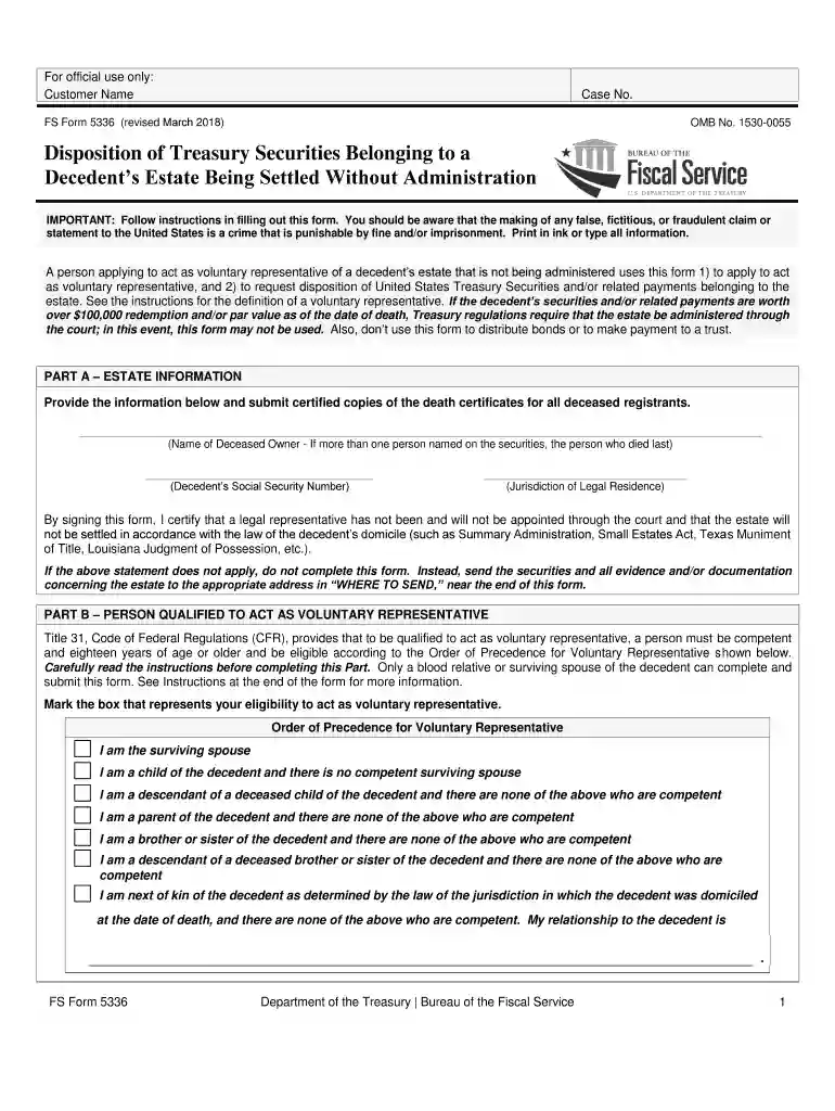 form 5336 Preview on Page 1