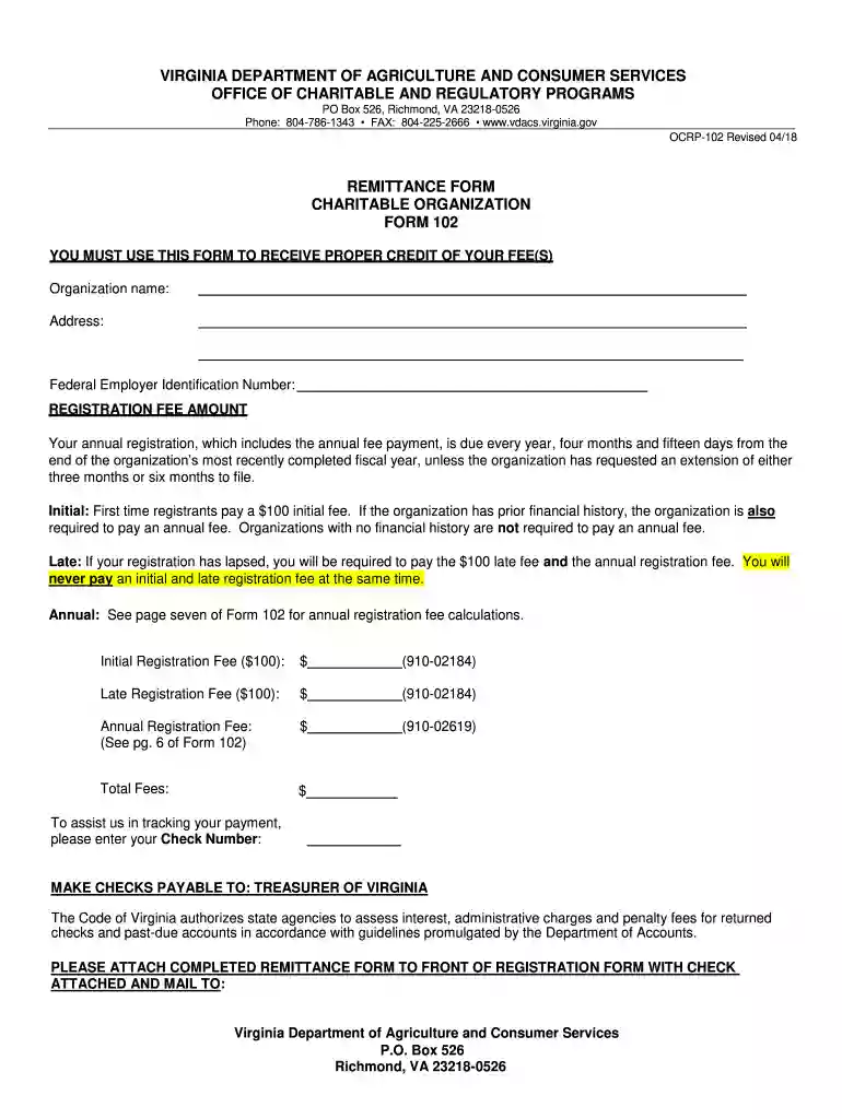 virginia form 102 Preview on Page 1