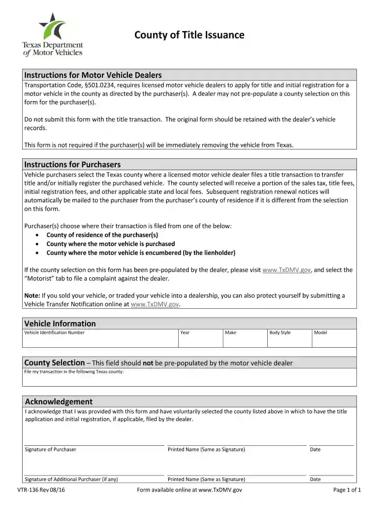 county of title issuance Preview on Page 1