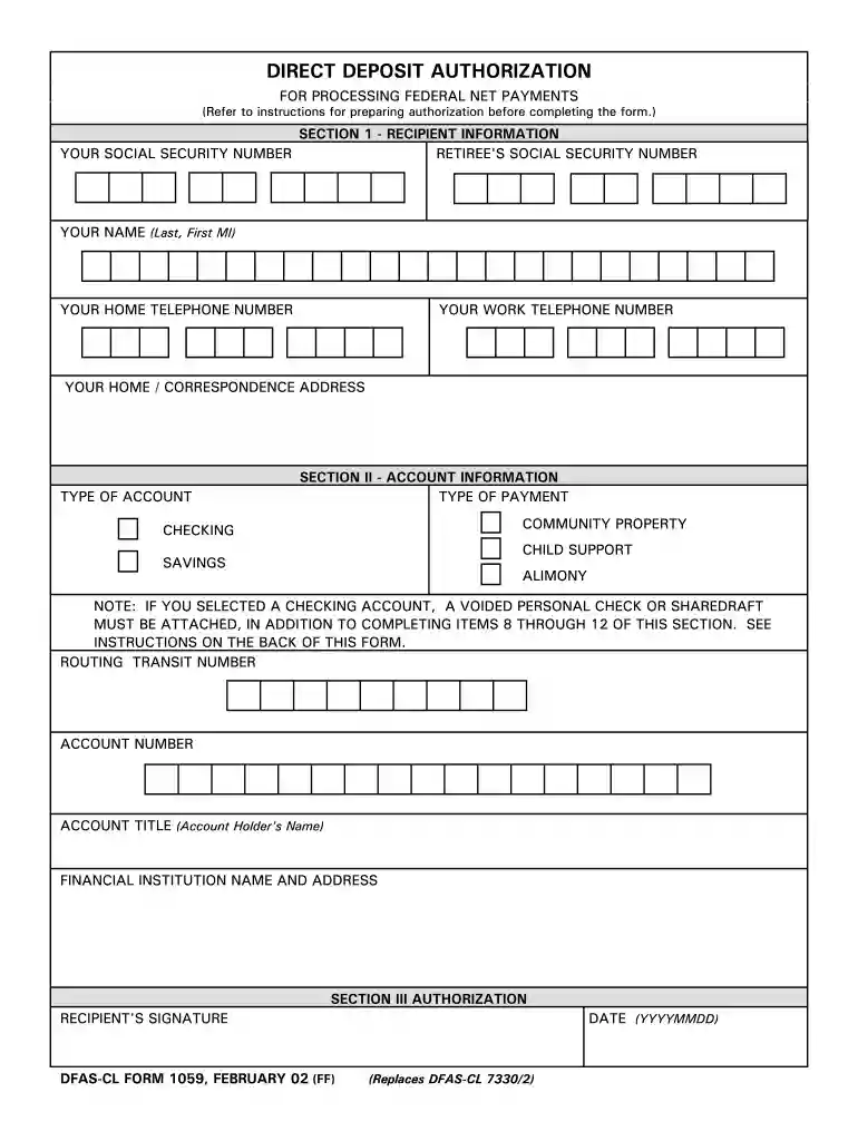 dfas cl form 1059 Preview on Page 1