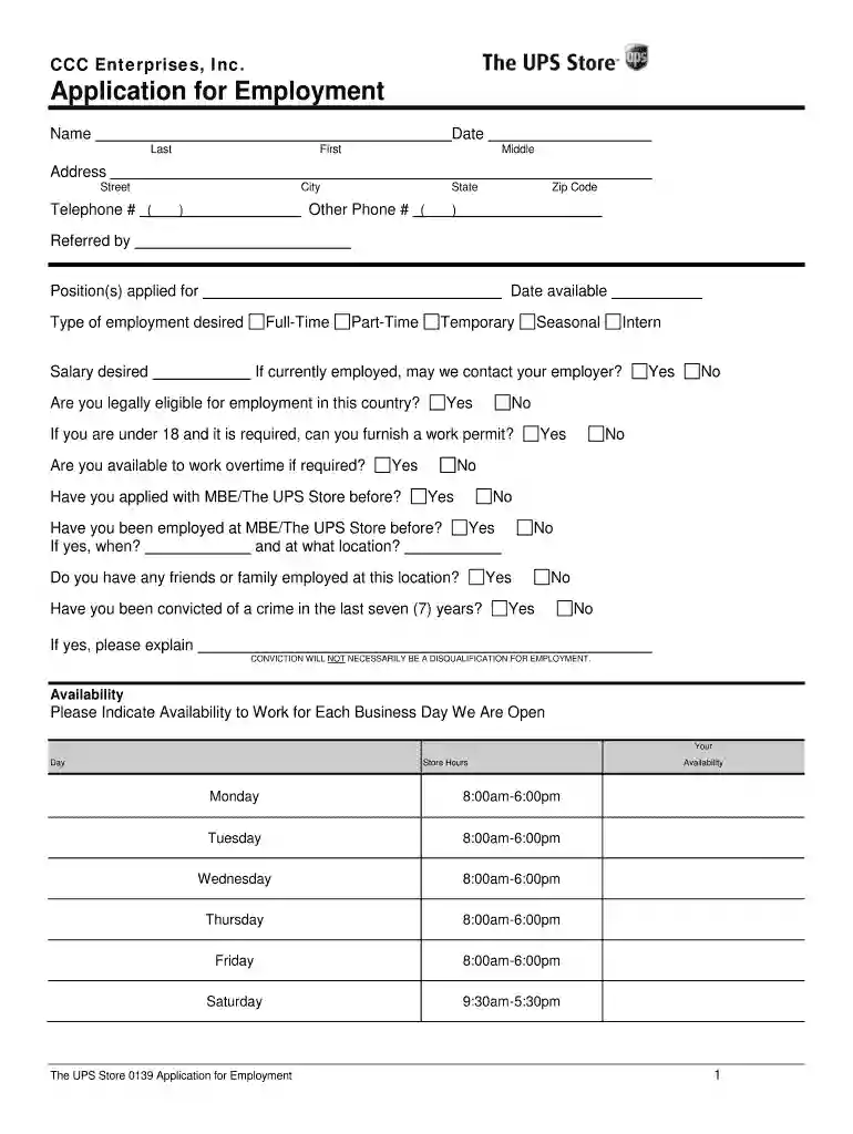 ups application status Preview on Page 1