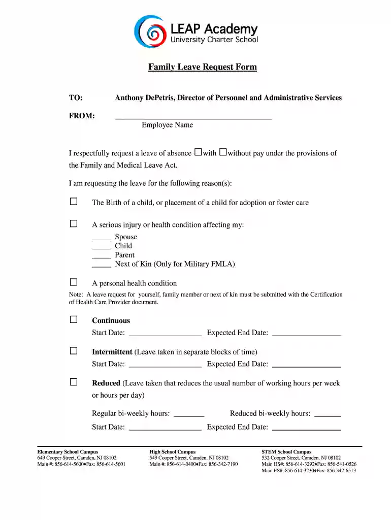 leap family request Preview on Page 1