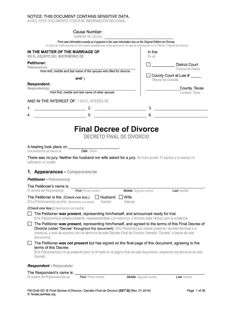 divorcio en texas Preview on Page 1