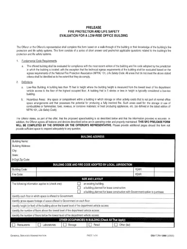 gsa forms12000 Preview on Page 1
