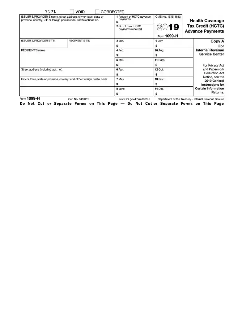 1099h Preview on Page 1