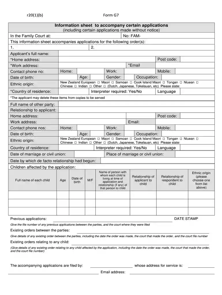 form g 7 Preview on Page 1
