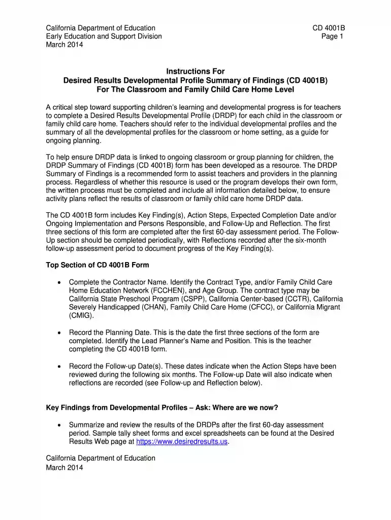 drdp summary of findings Preview on Page 1