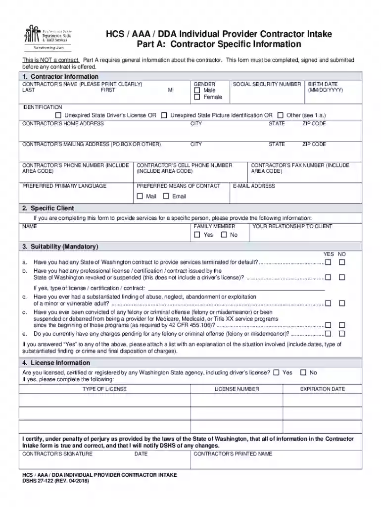 hcs intake and referral Preview on Page 1