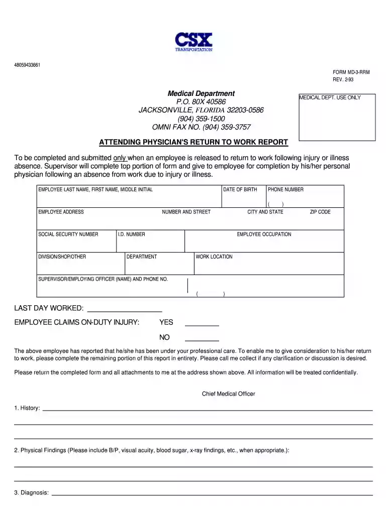 csx medical department phone number Preview on Page 1