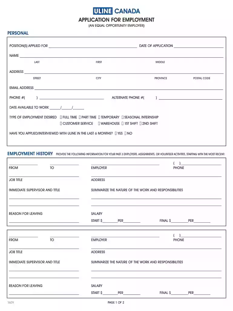 uline return policy Preview on Page 1