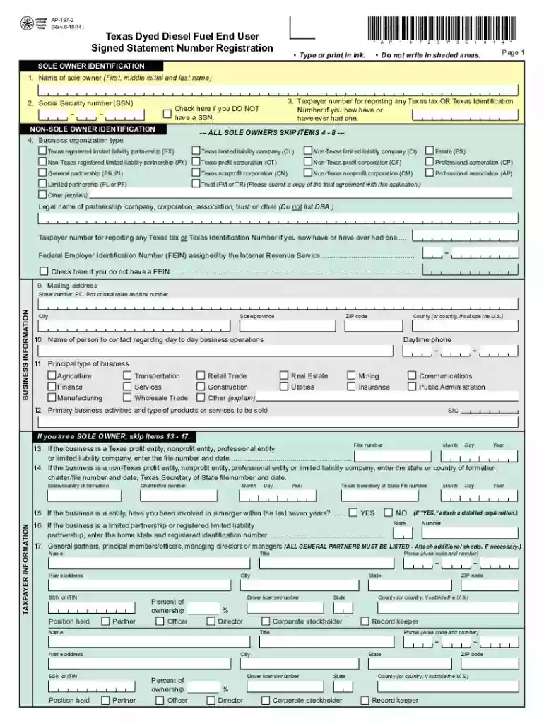 texas dyed diesel permit online Preview on Page 1