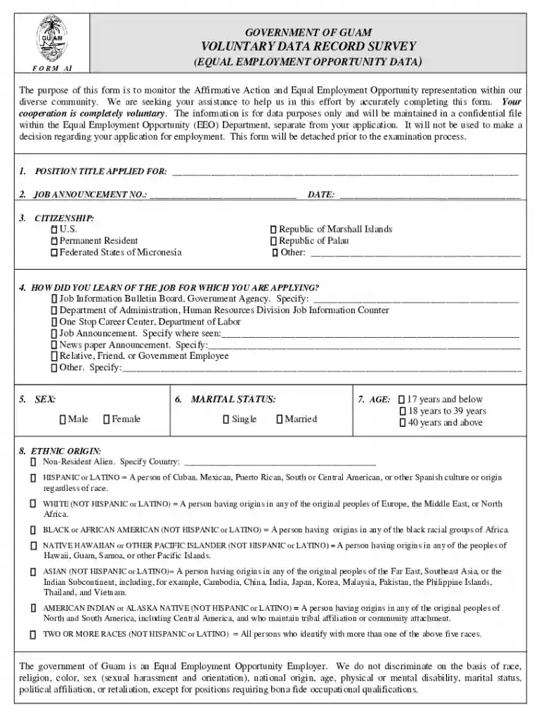 gov guam employment application Preview on Page 1