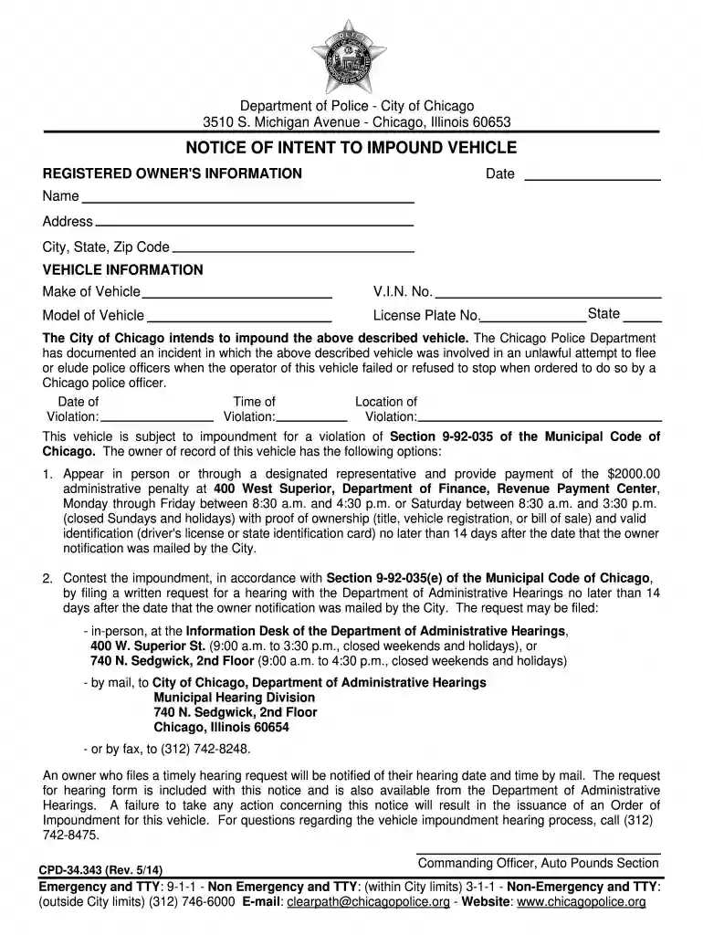 cpd impound lot Preview on Page 1