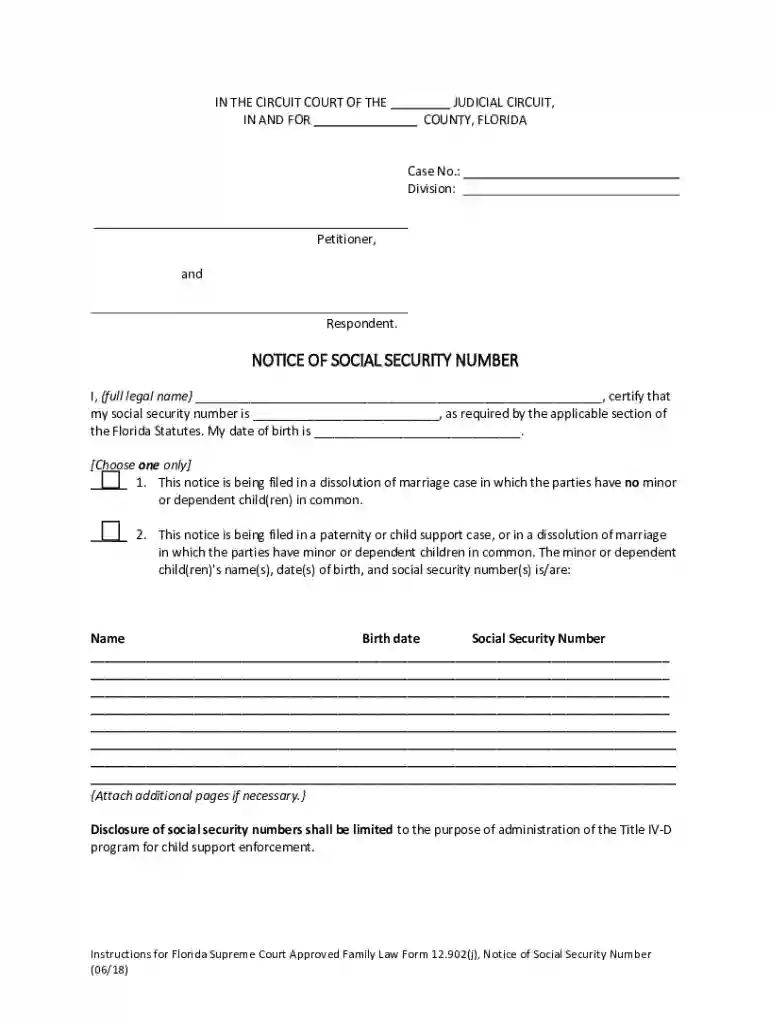 security number florida Preview on Page 1