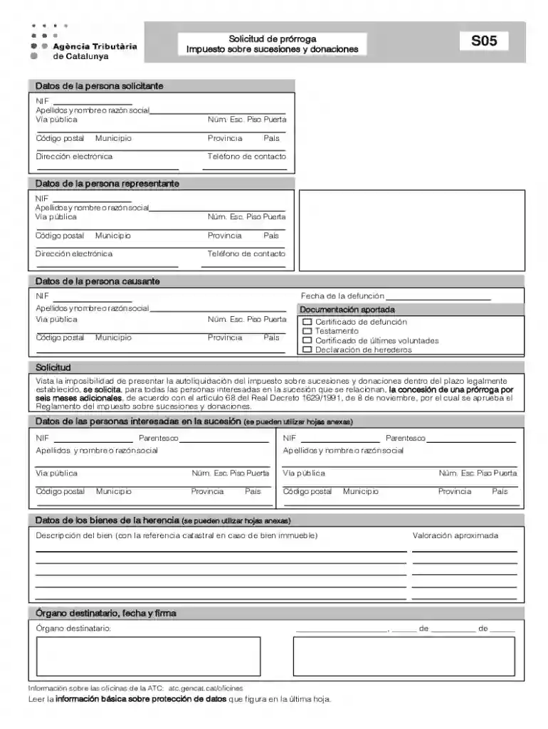 Solicitud De Pr rroga Preview on Page 1