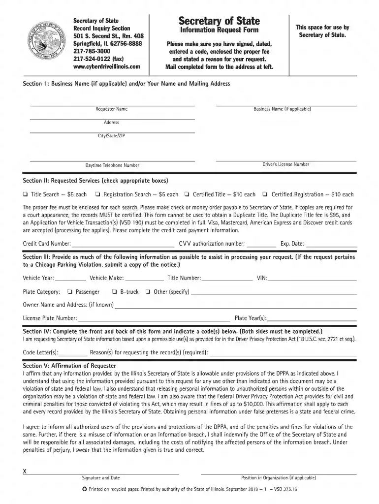 illinois dmv forms pdf Preview on Page 1