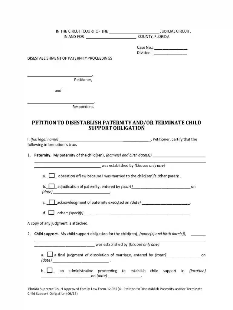 disestablishment of paternity Preview on Page 1