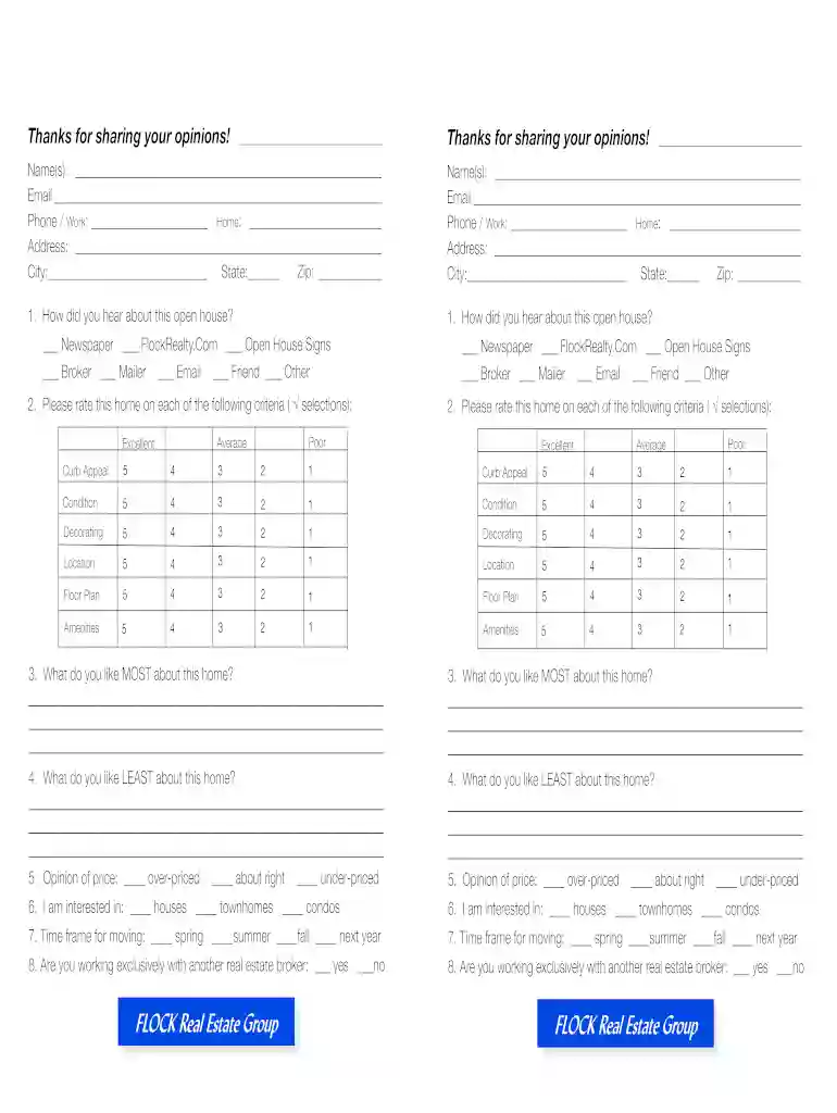 free broker open feedback form Preview on Page 1
