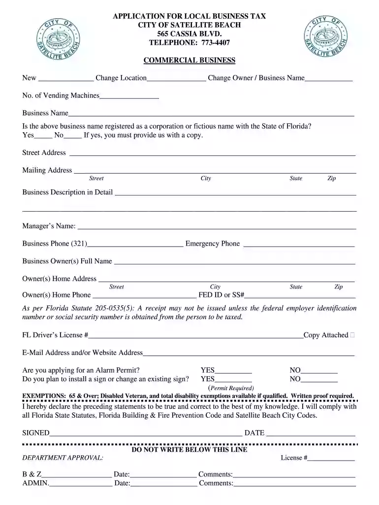 business tax receipt Preview on Page 1
