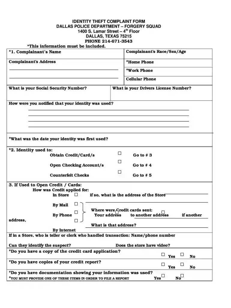 police report template Preview on Page 1