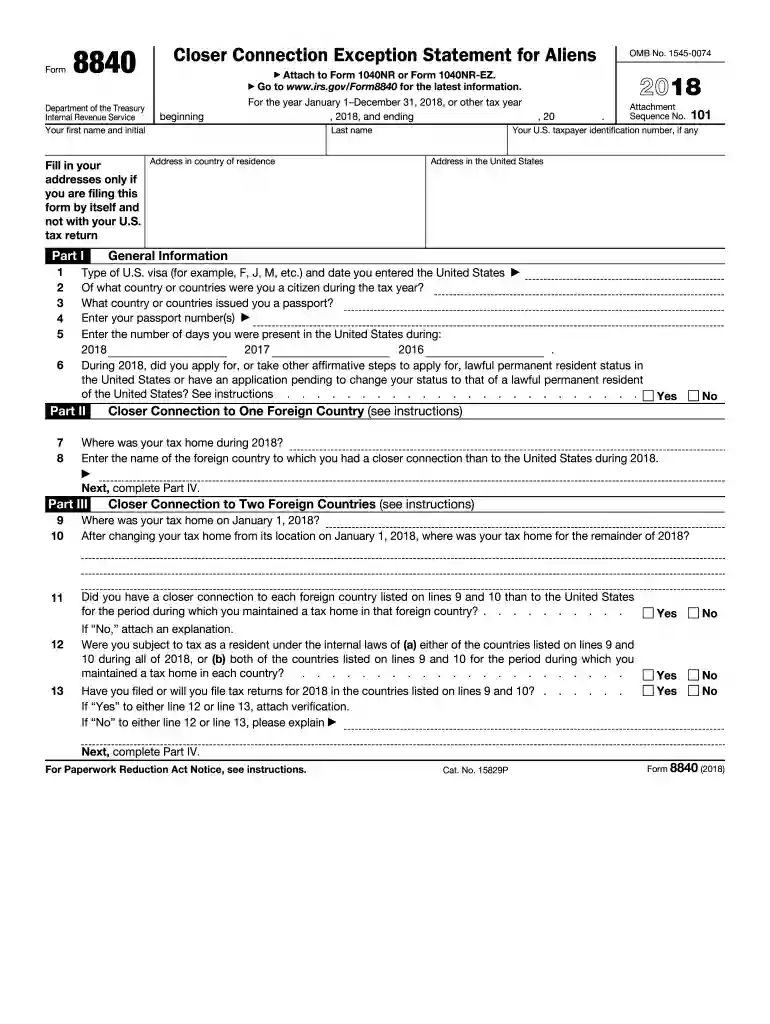8840 closer connection form 2018 Preview on Page 1